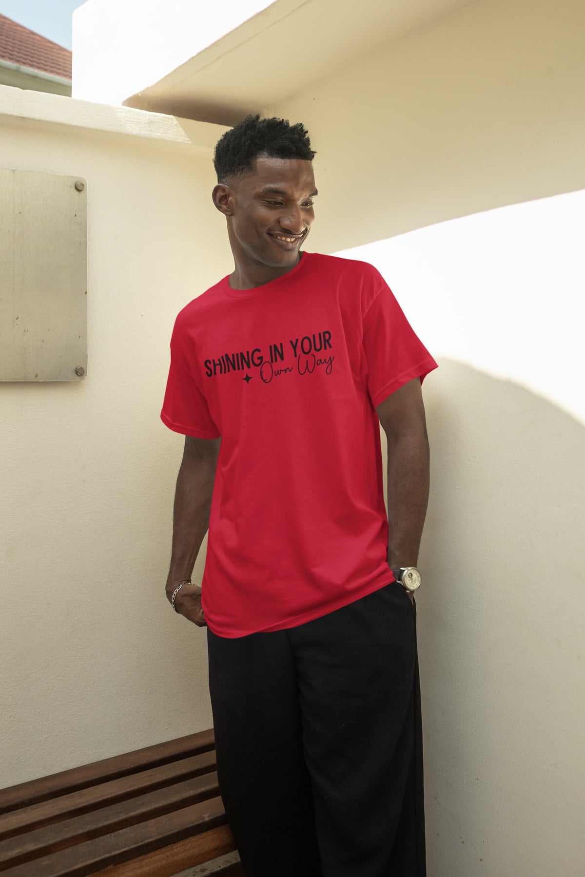 Karavirs® Cypress Red graphic tee for men India