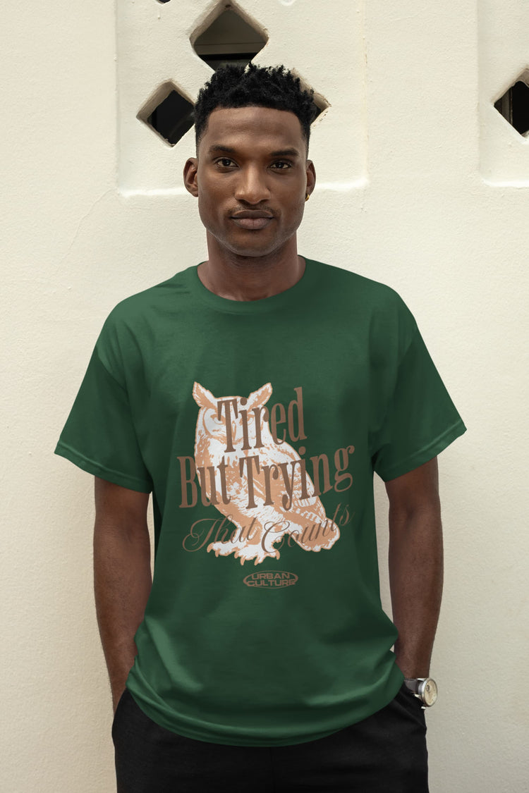 MENS OLIVE GREEN ROUNDNECK T-SHIRT