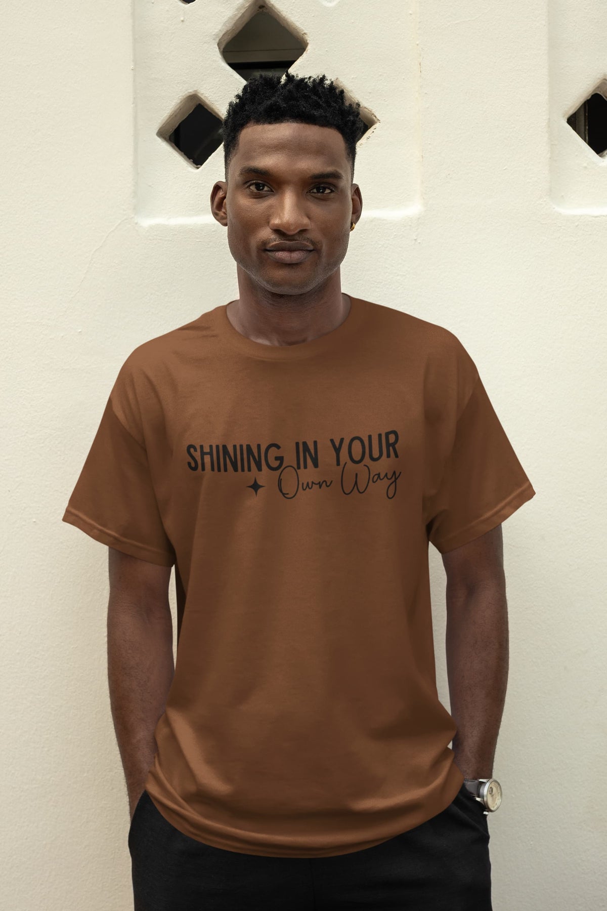 Karavirs® Cypress Coffee Brown graphic tee for men India