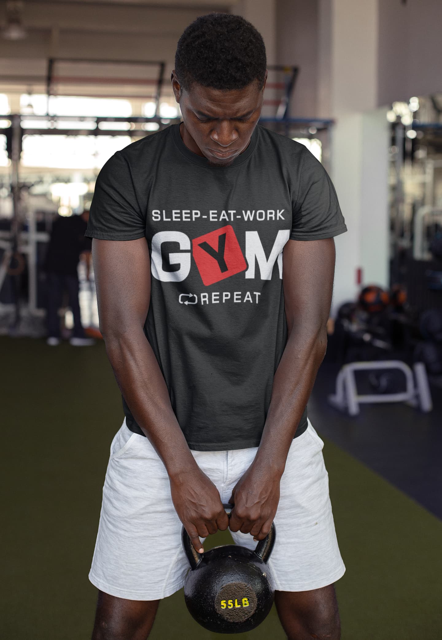 Men's Black Round Neck T-shirts