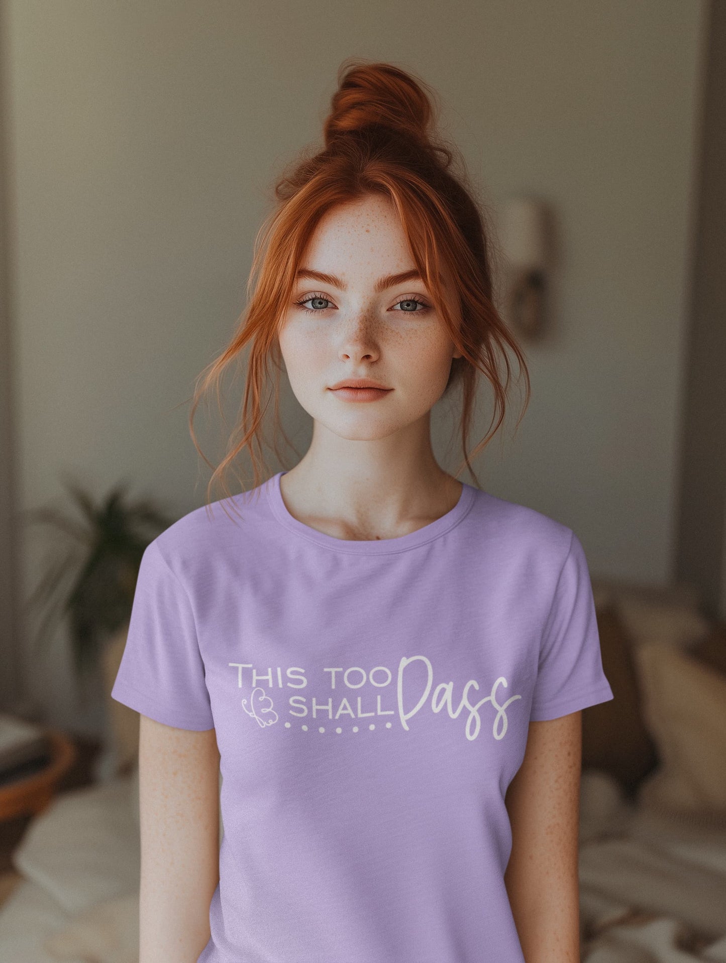 Women's Iris Lavender Round Neck T-shirts
