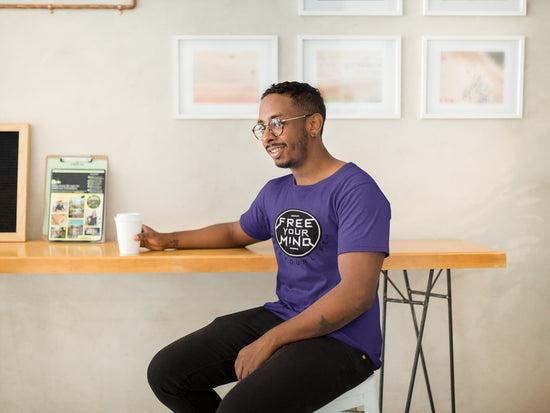 MENS PURPLE ROUNDNECK T-SHIRT