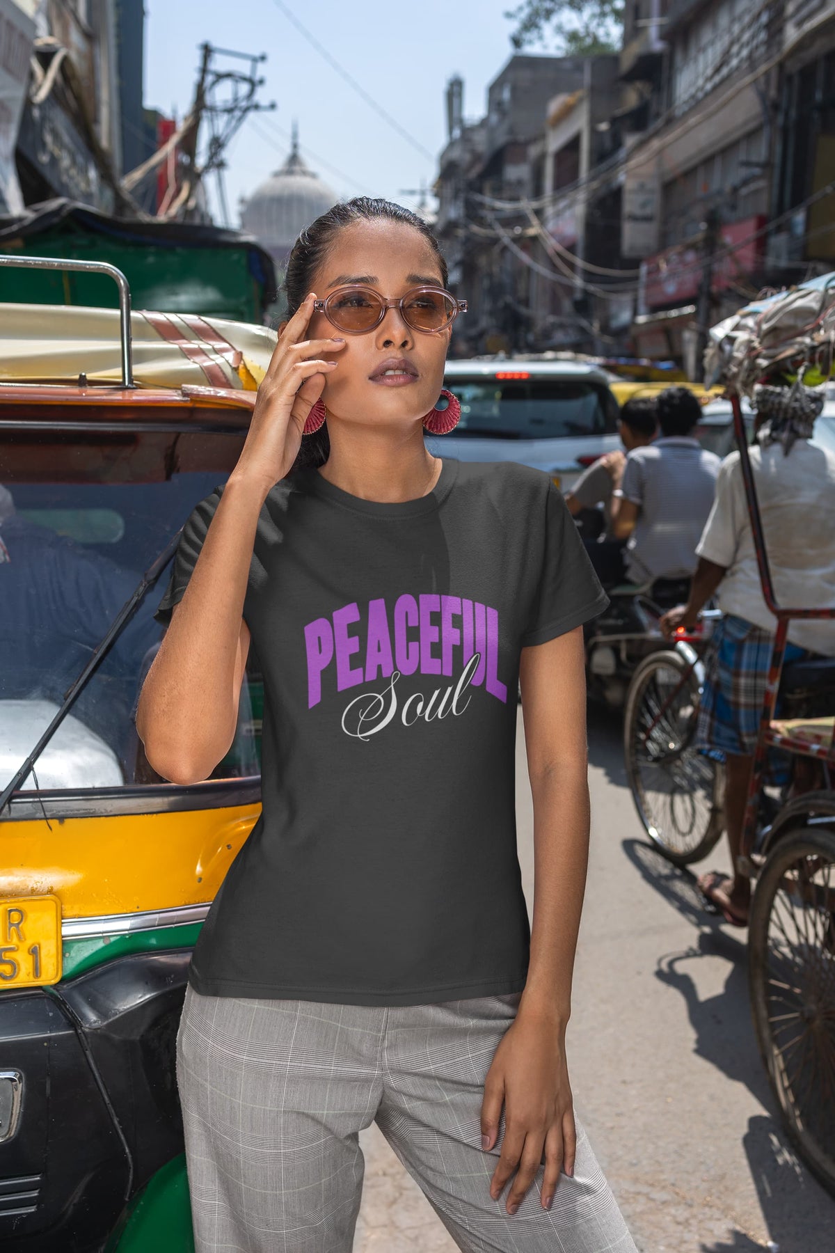 Karavirs® Cedar Black graphic tee for women India