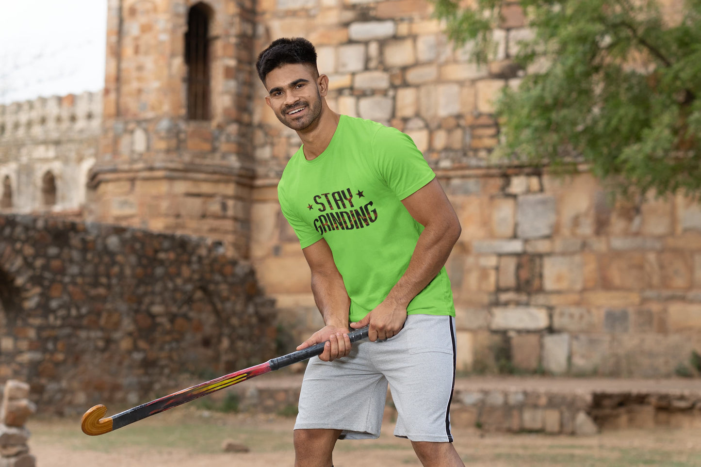 MENS LIRIL GREEN ROUNDNECK T-SHIRT 