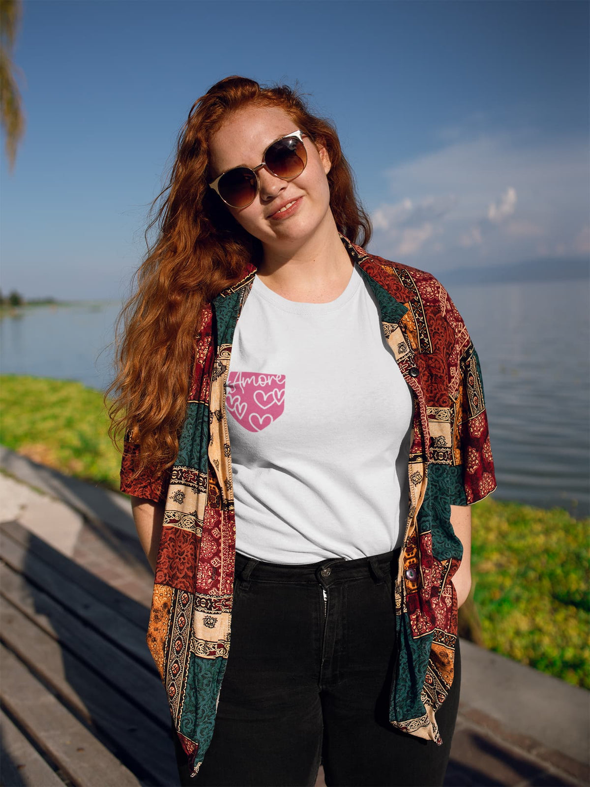 Karavirs® Open White graphic tee for women India