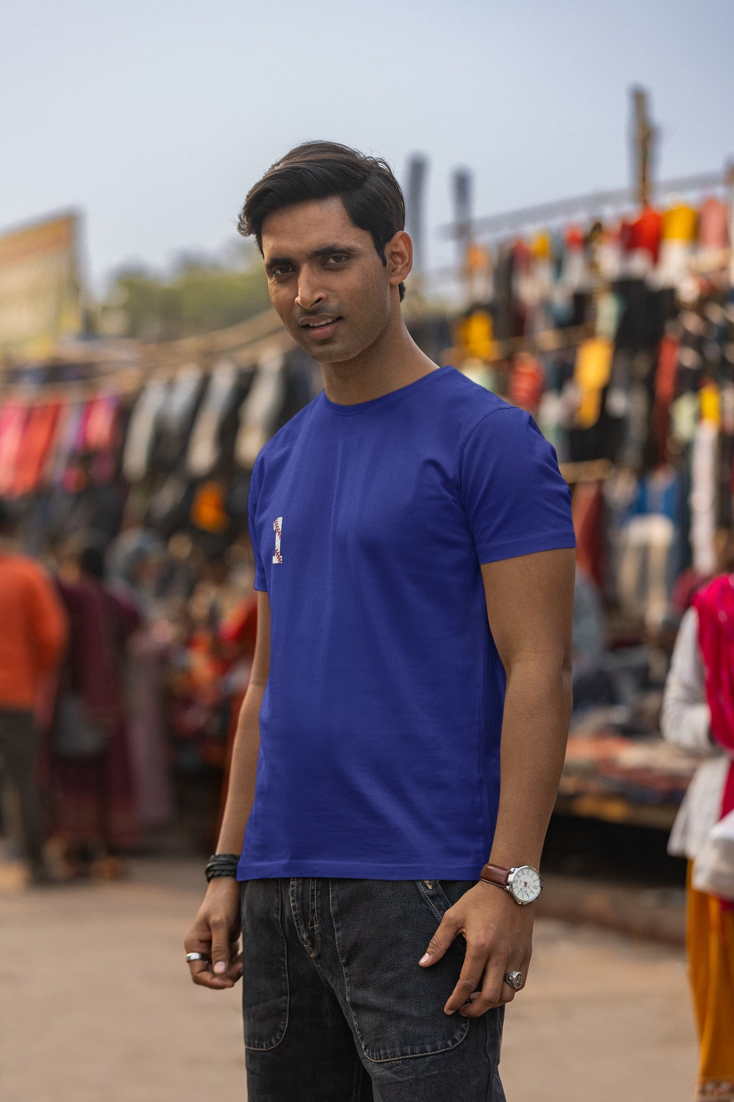 MENS ROYAL BLUE ROUNDNECK T-SHIRT