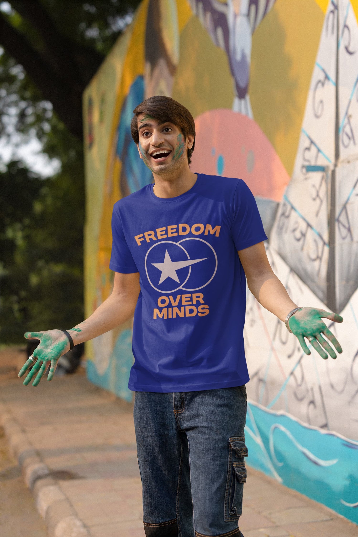 MENS ROYAL BLUE ROUNDNECK T-SHIRT