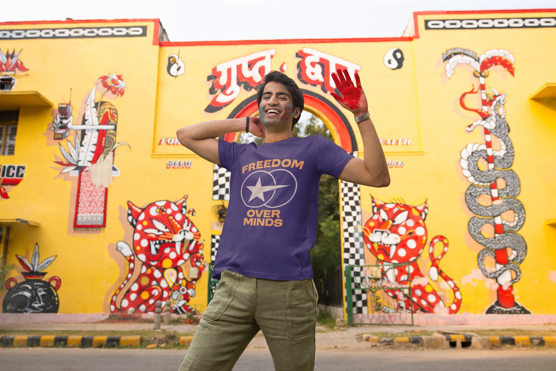 MENS PURPLE ROUNDNECK T-SHIRT