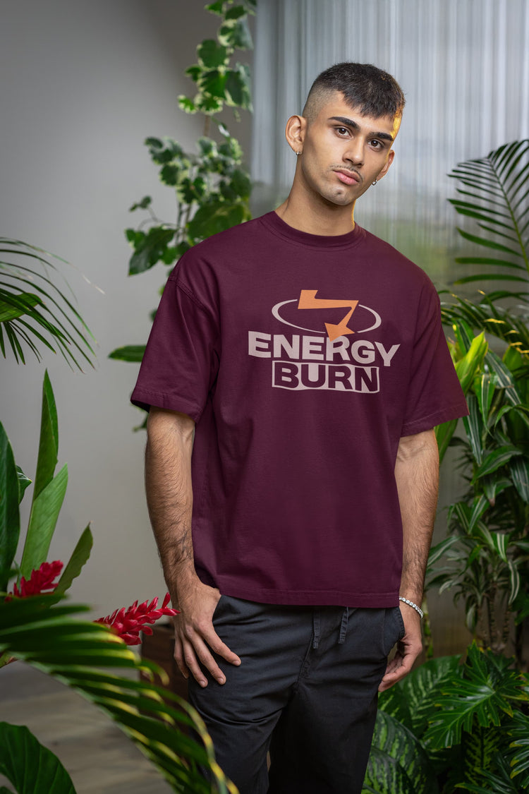 UNISEX BURGUNDY OVERSIZED T-SHIRT 