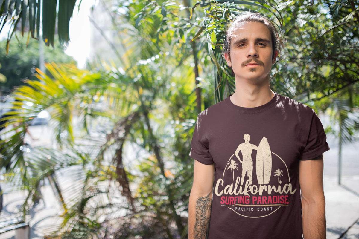 Karavirs® Sequoia Burgundy graphic tee for men India