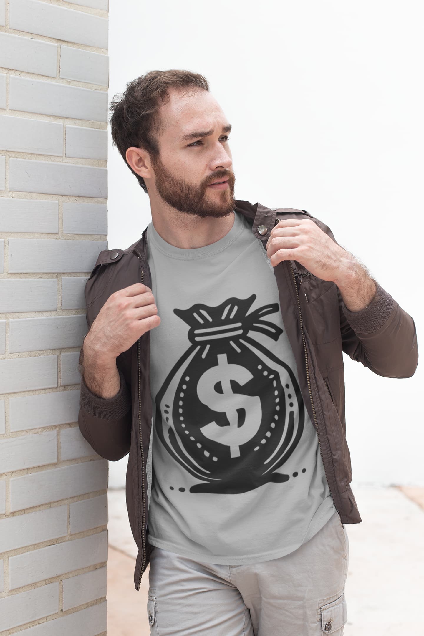 Men's Silver Frost Round Neck T-shirts