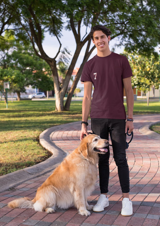 MENS BURGUNDY ROUNDNECK T-SHIRT