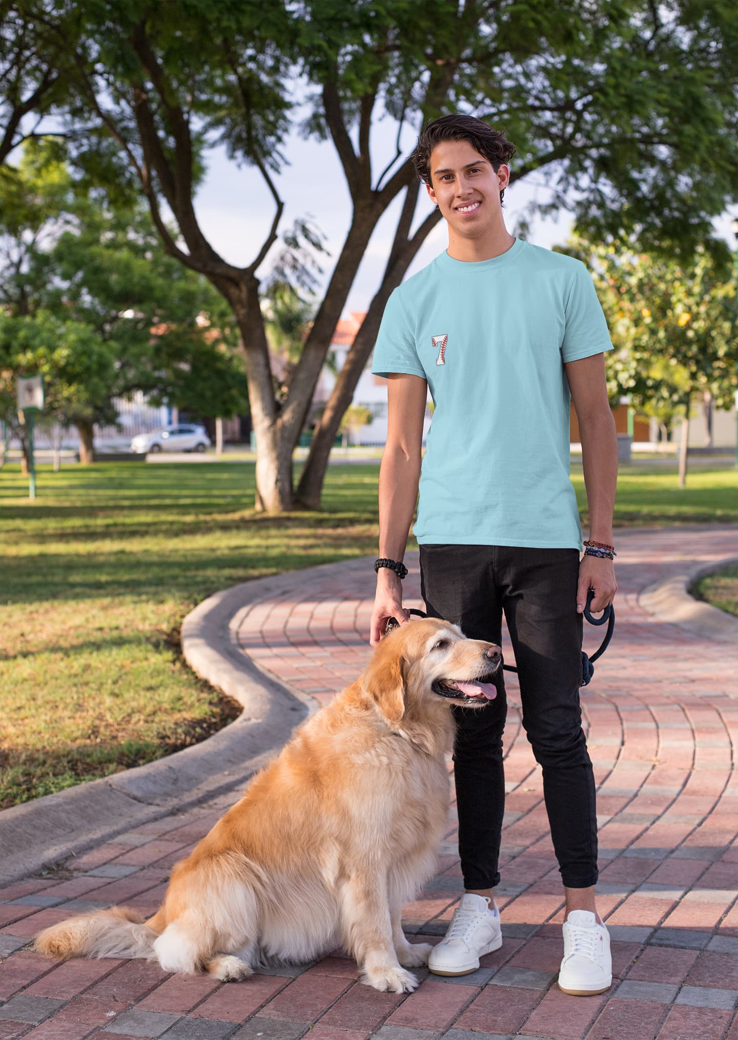 MENS SURF BLUE ROUNDNECK T-SHIRT