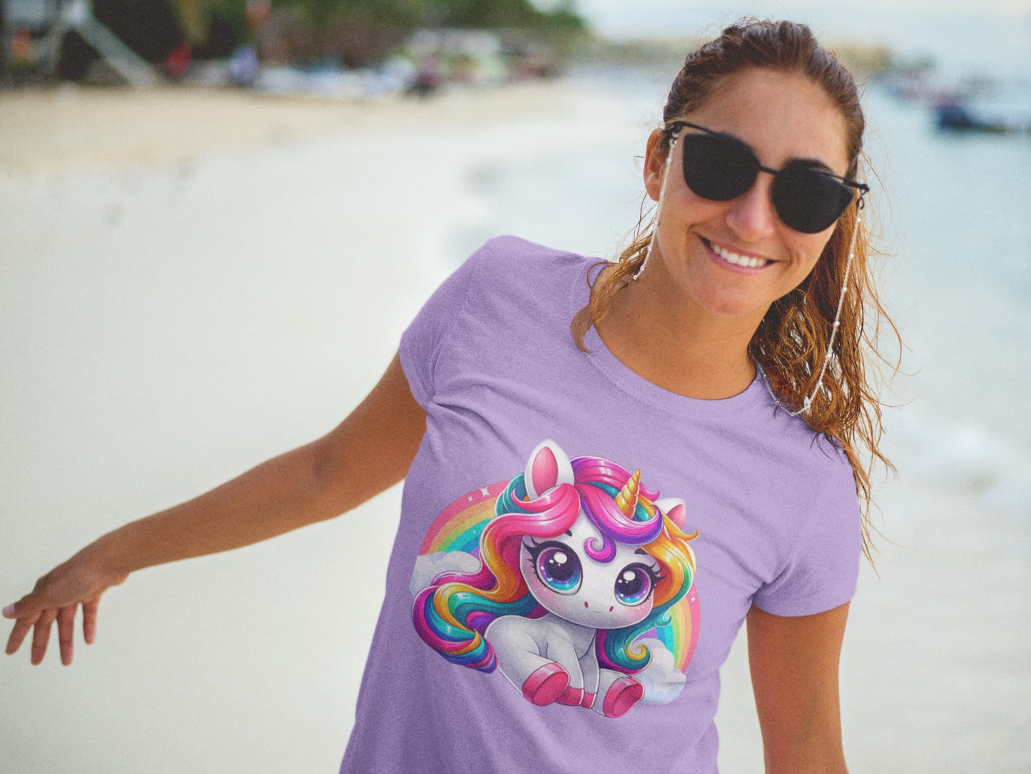 Women's Iris Lavender Round Neck T-shirts