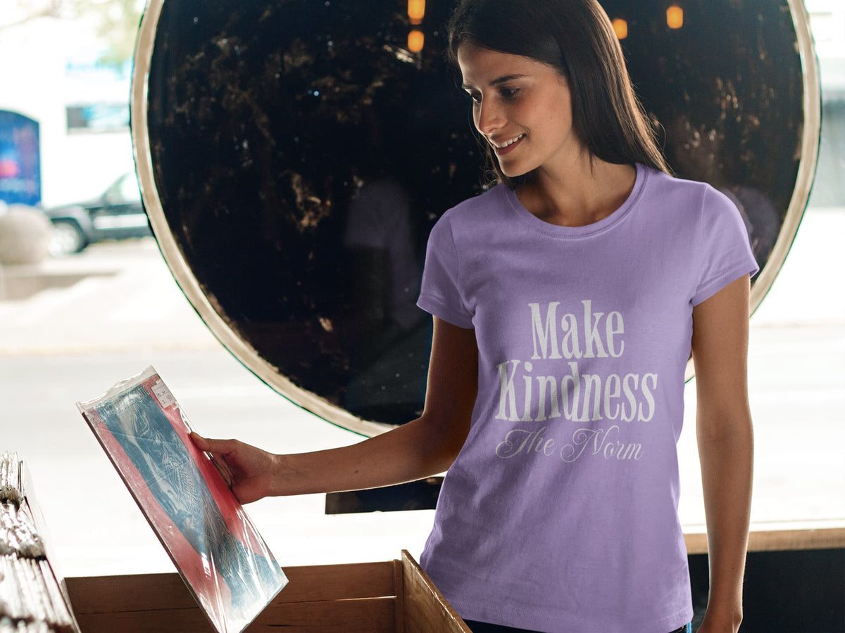 Karavirs® Chord Iris Lavender graphic tee for women India