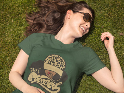 Women's Olive Green Round Neck T-shirt