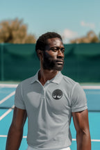 Men's Melange Grey Polo T-shirts