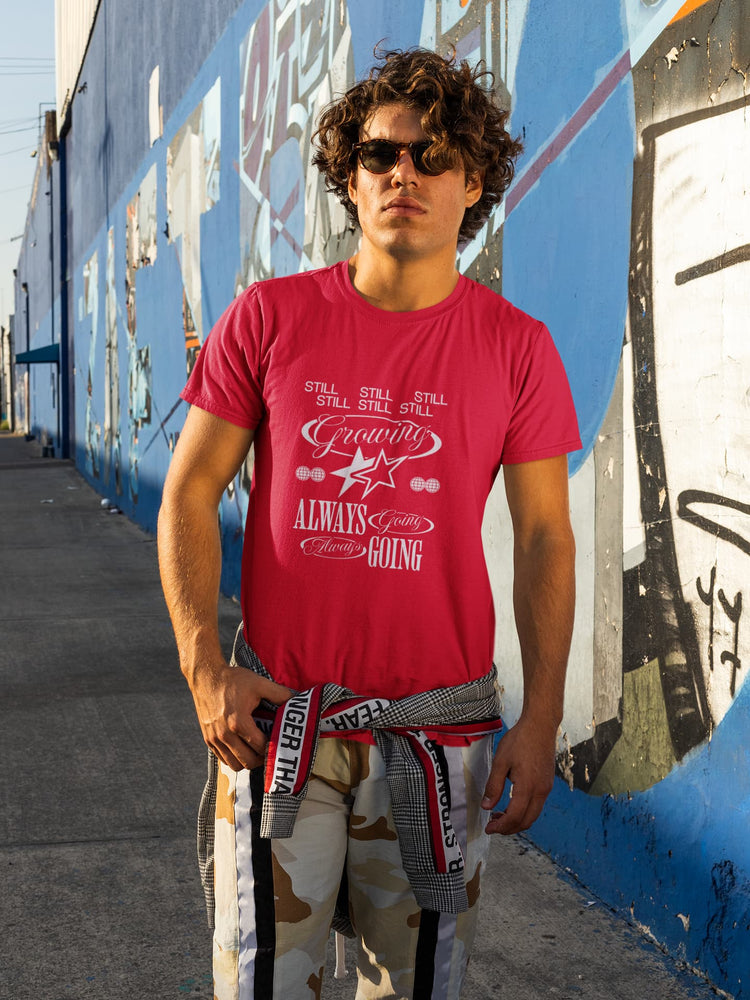 MENS RED ROUNDNECK T-SHIRT