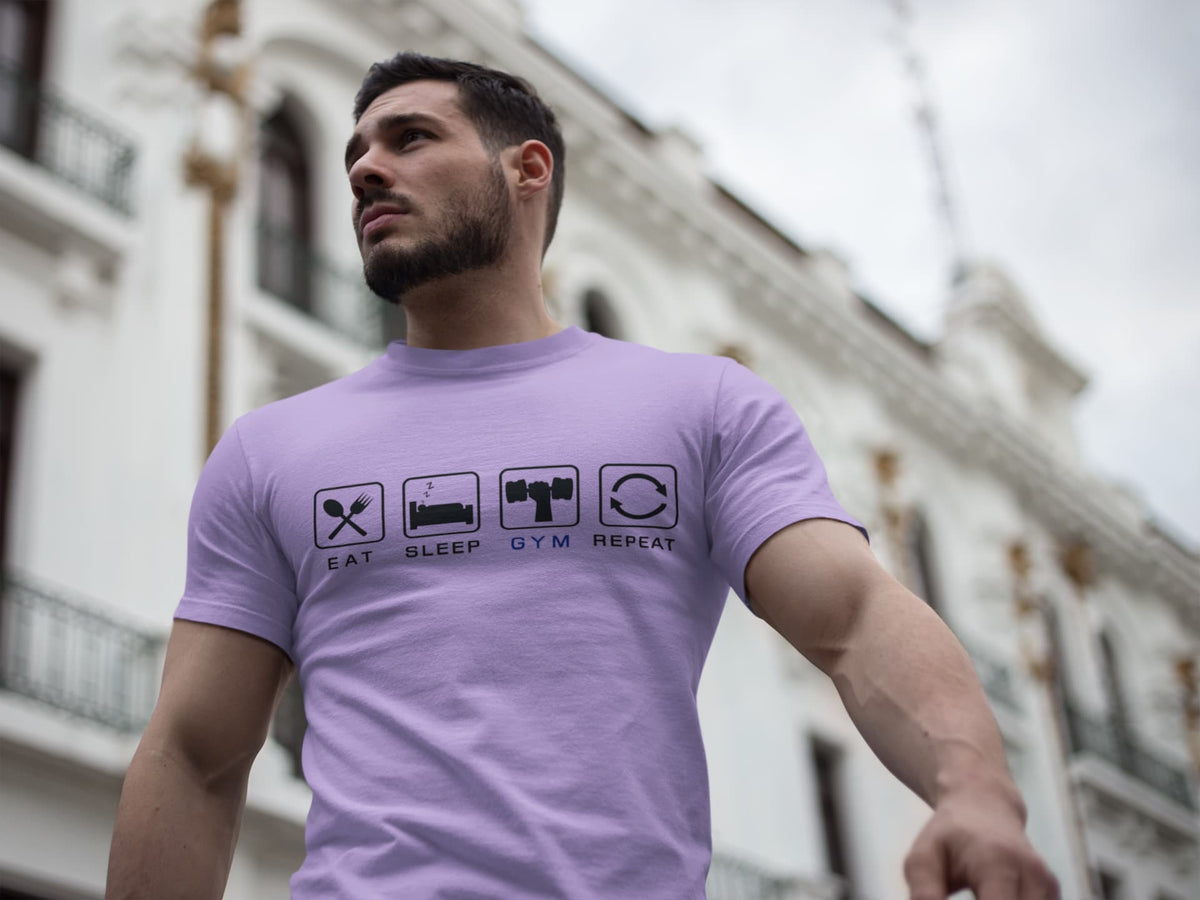 Men's Iris Lavender Round Neck T-shirts