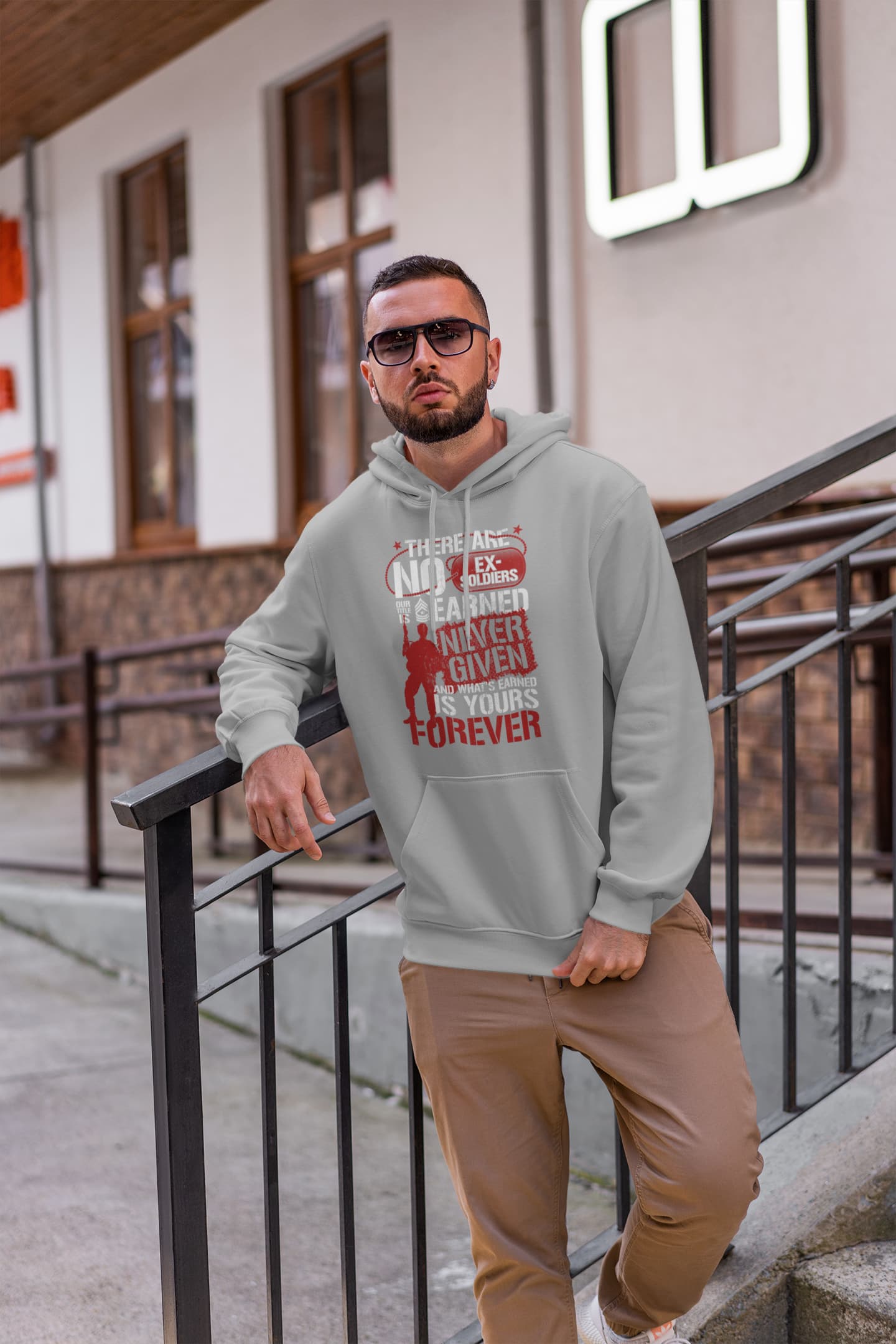 Men’s Melange Grey Hoodies