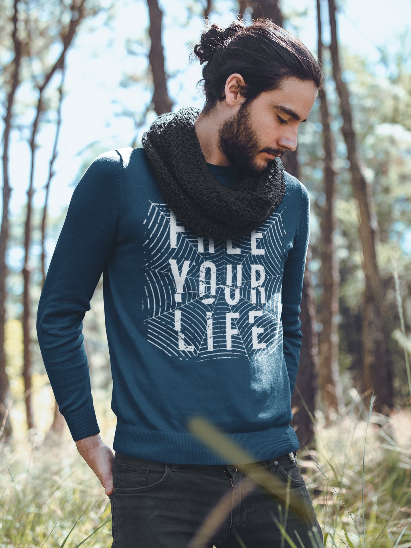 Men's Navy Blue Sweatshirts