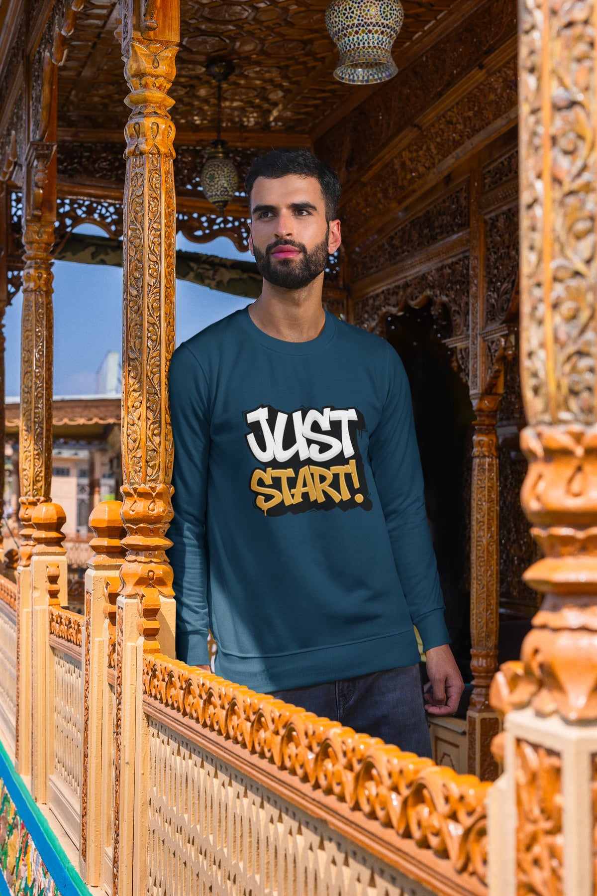 Karavirs® Nerve Navy Blue sweatshirt for men India