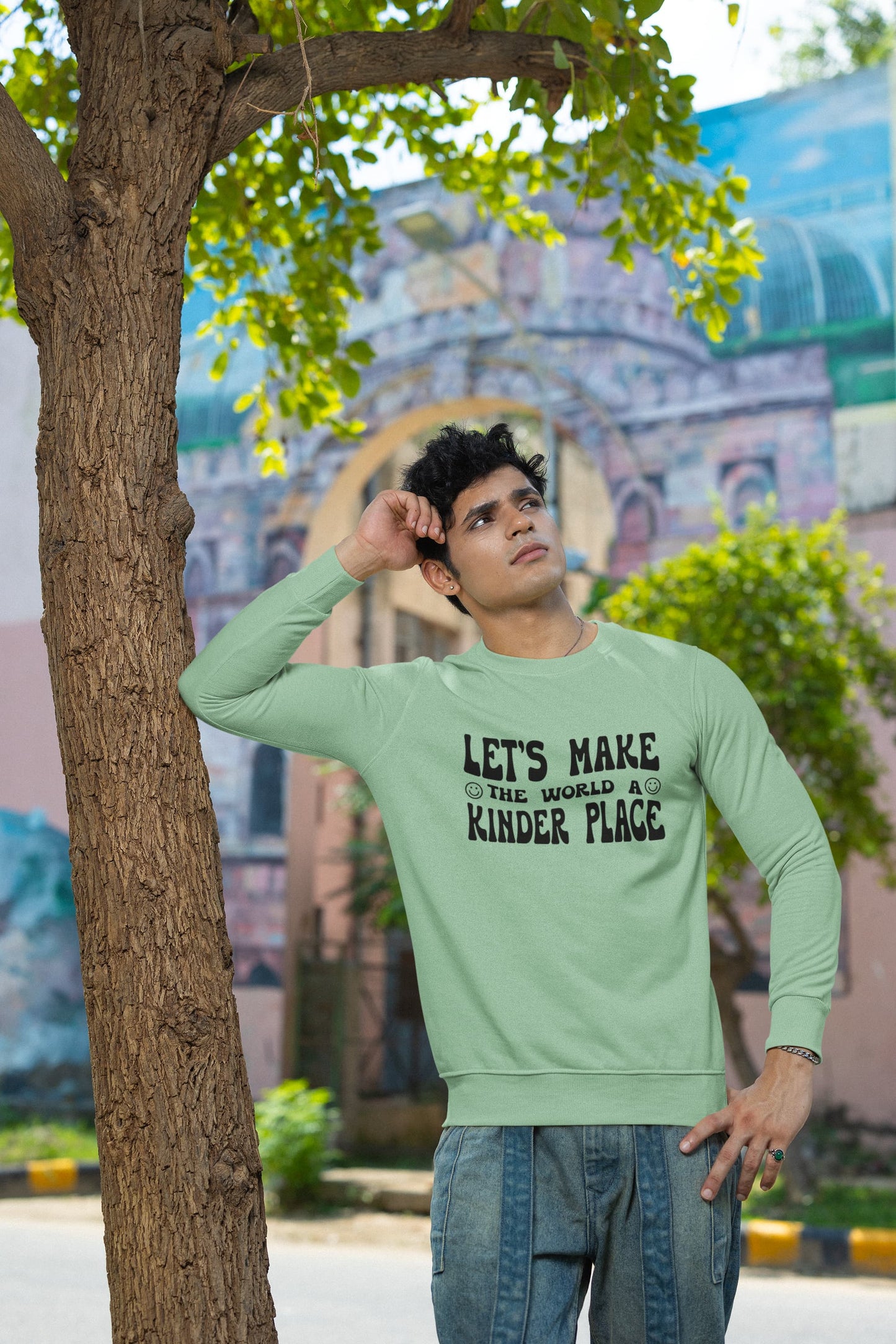 MENS MINT GREEN SWEATSHIRT