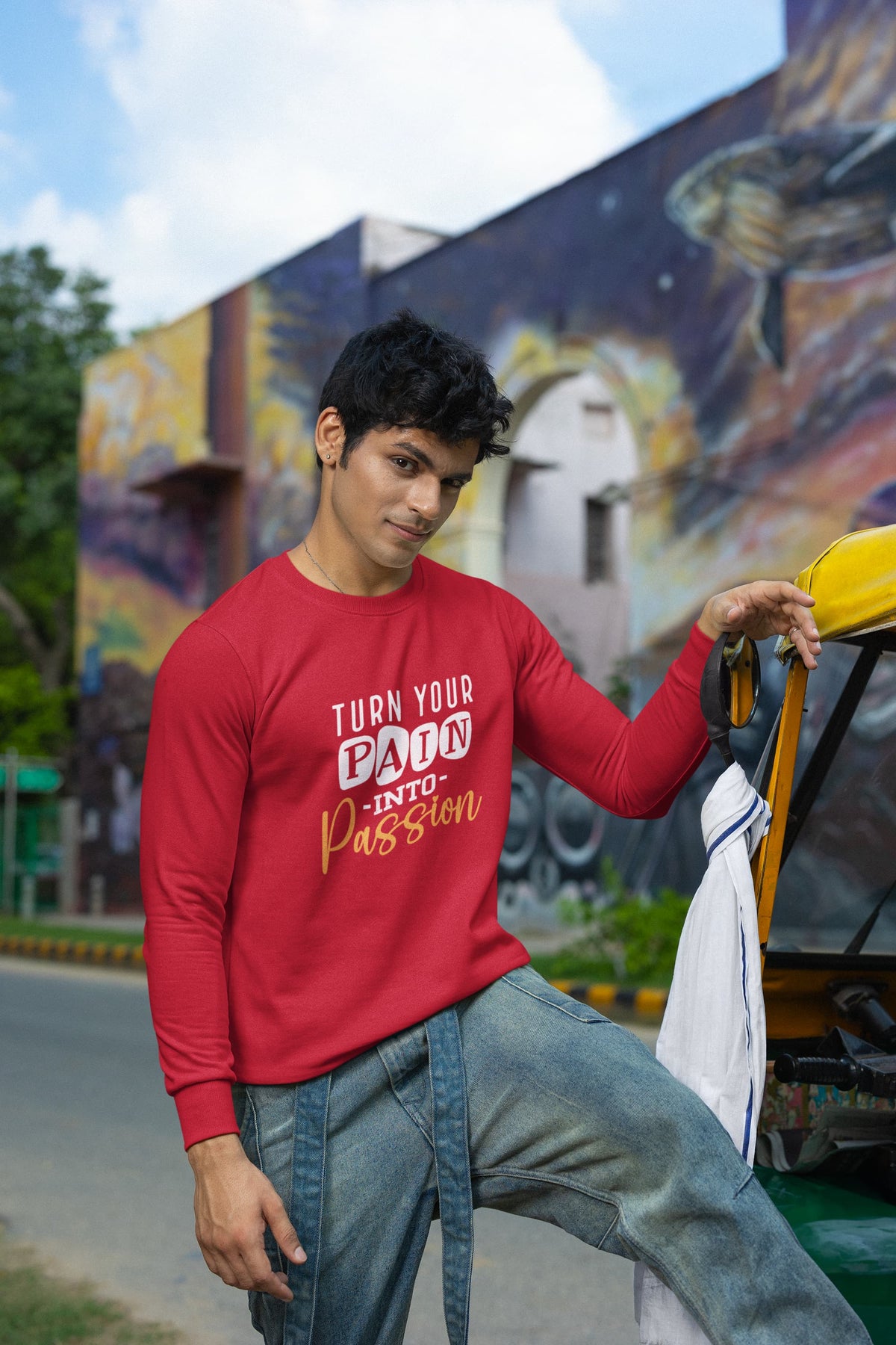 Karavirs® Passion Red sweatshirt for men India