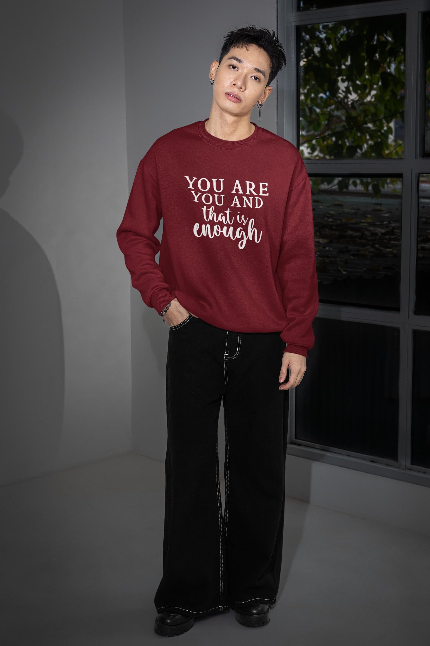 UNISEX MAROON SWEATSHIRT