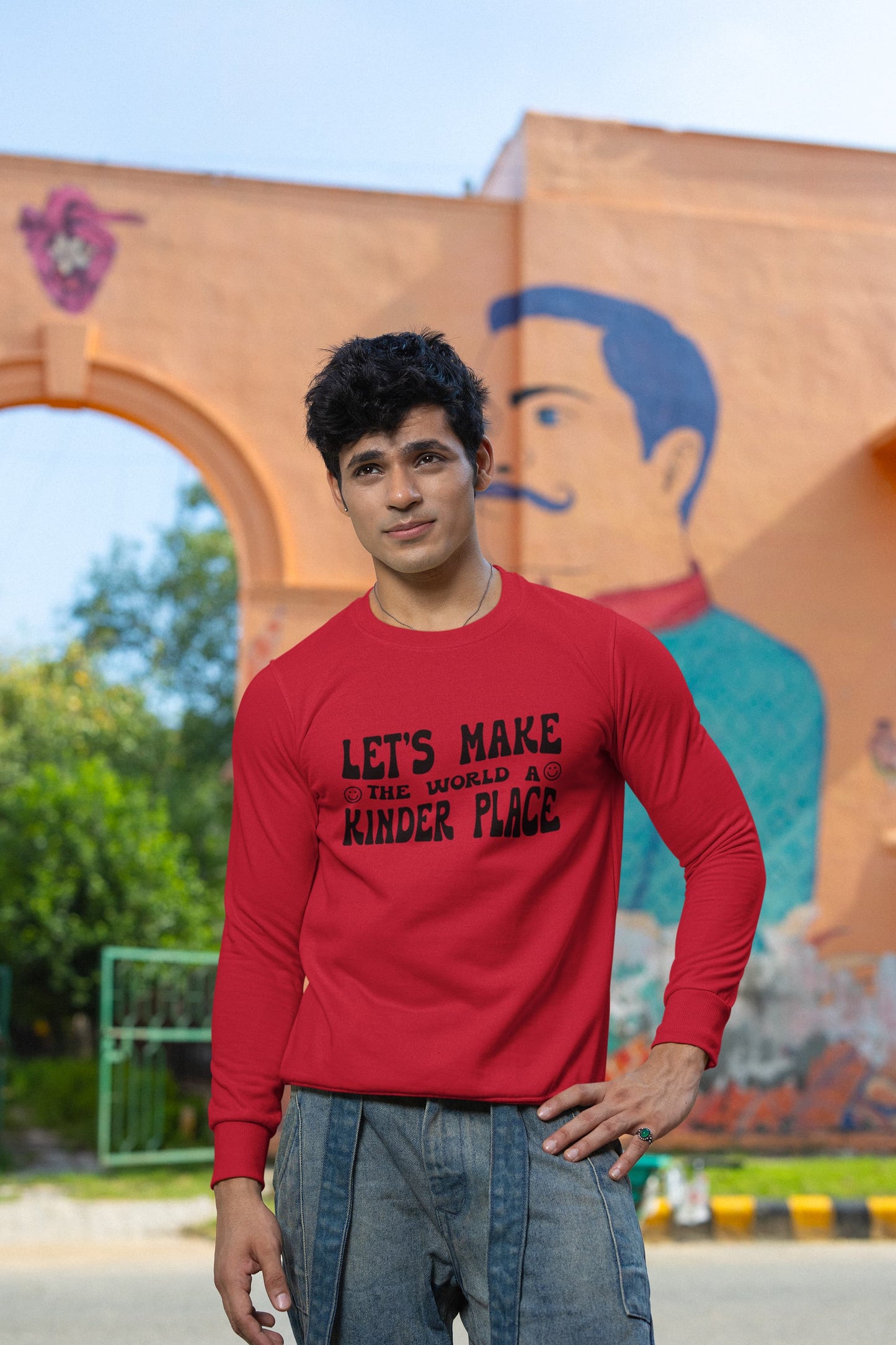 MENS RED SWEATSHIRT