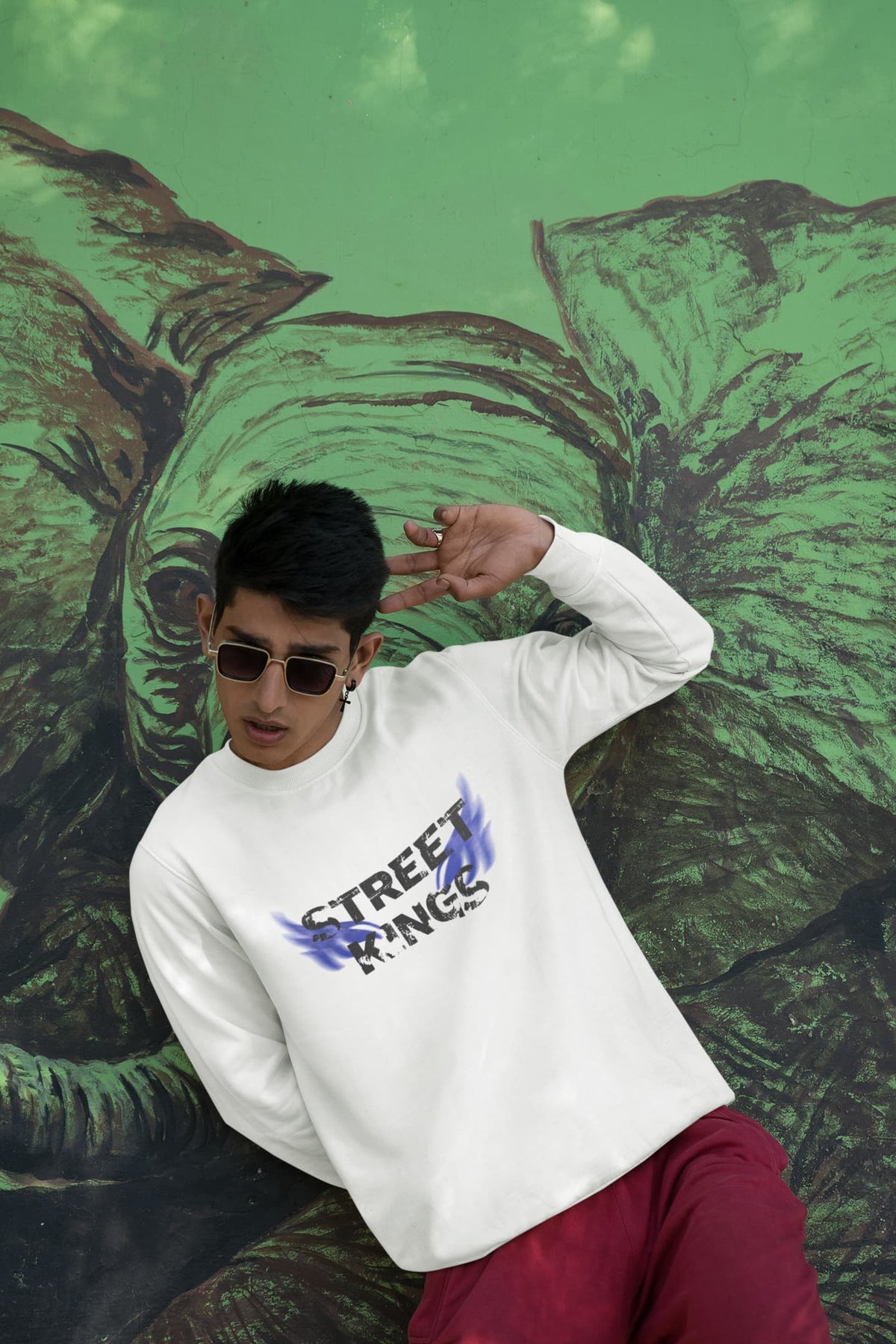 Karavirs® Street White sweatshirt for men India
