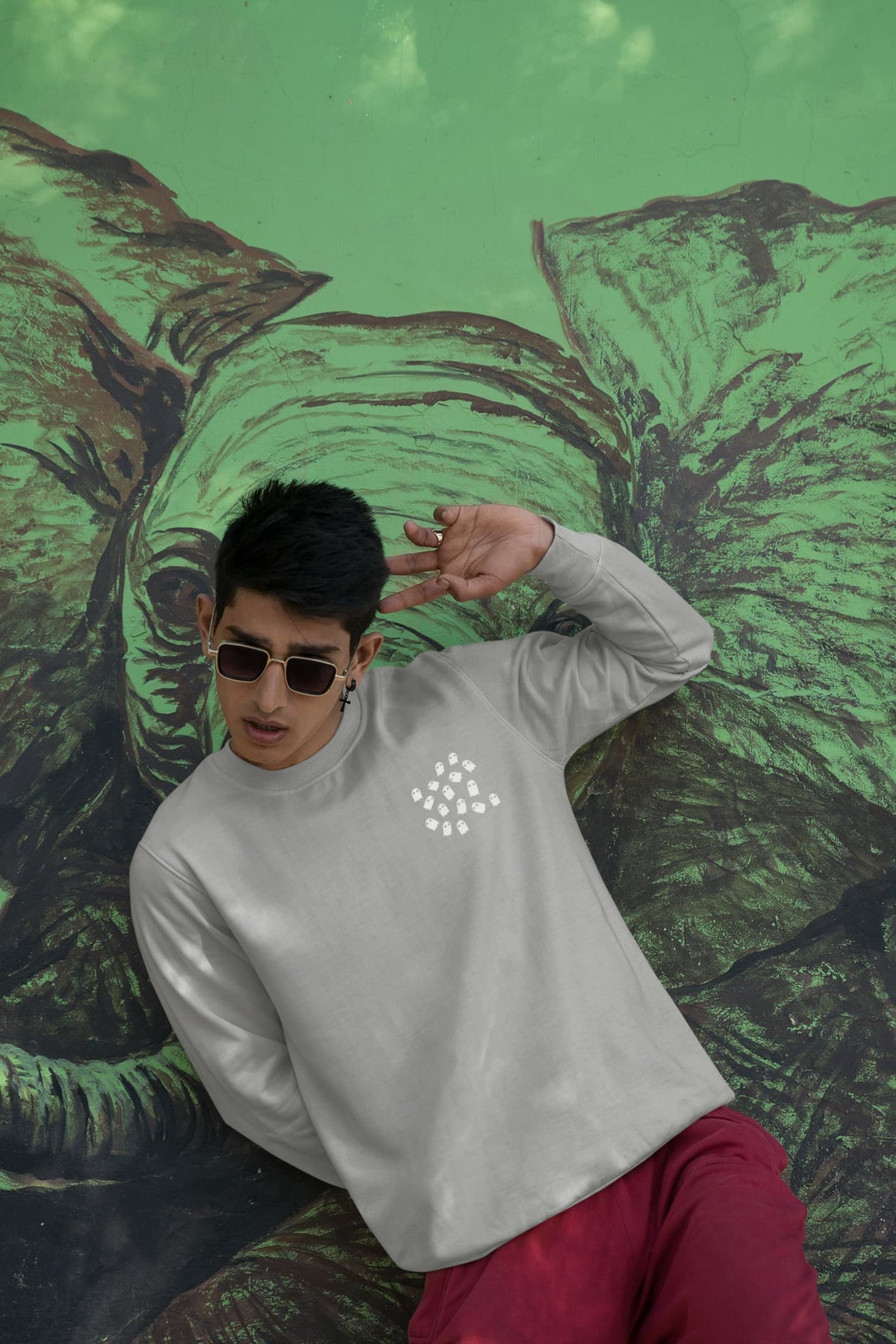 Men's Melange Grey Sweatshirts