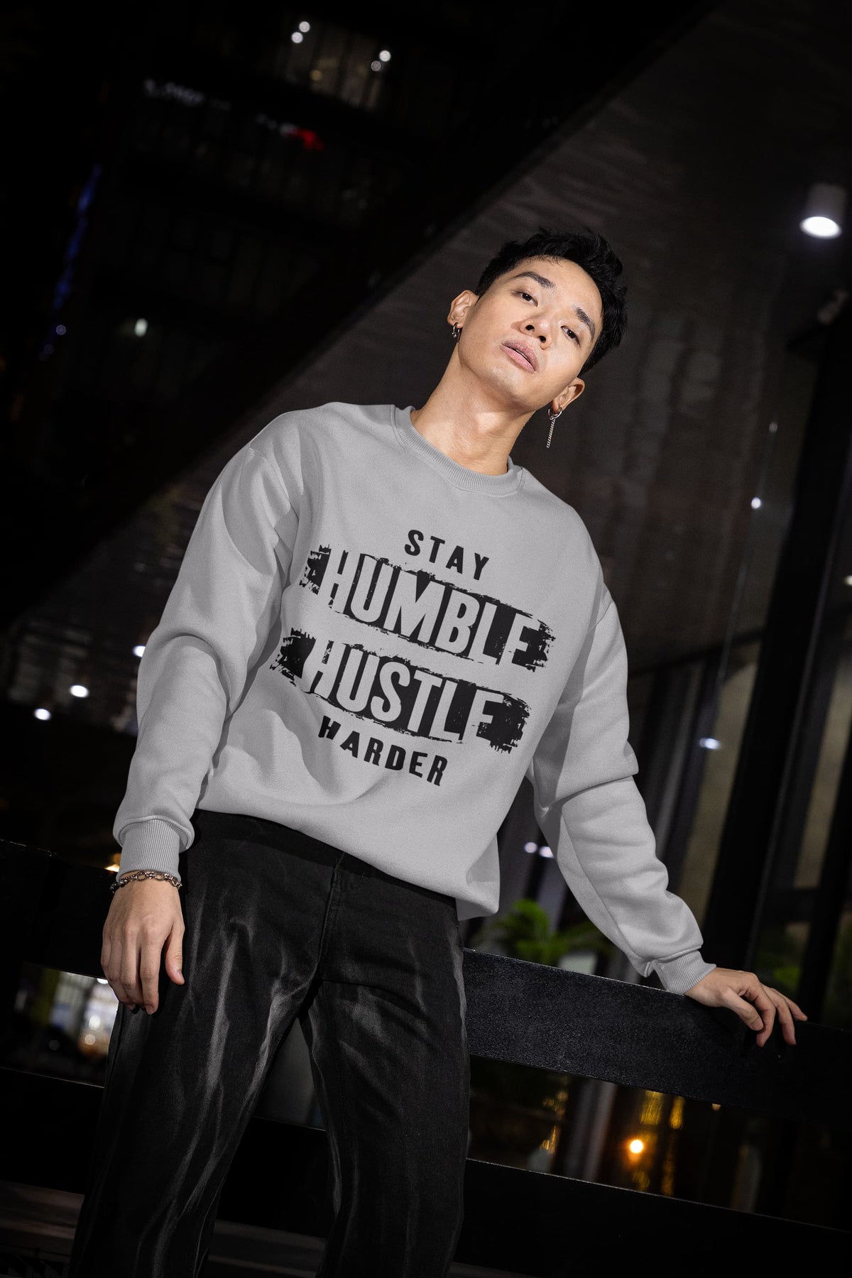 Men's Melange Grey Sweatshirts