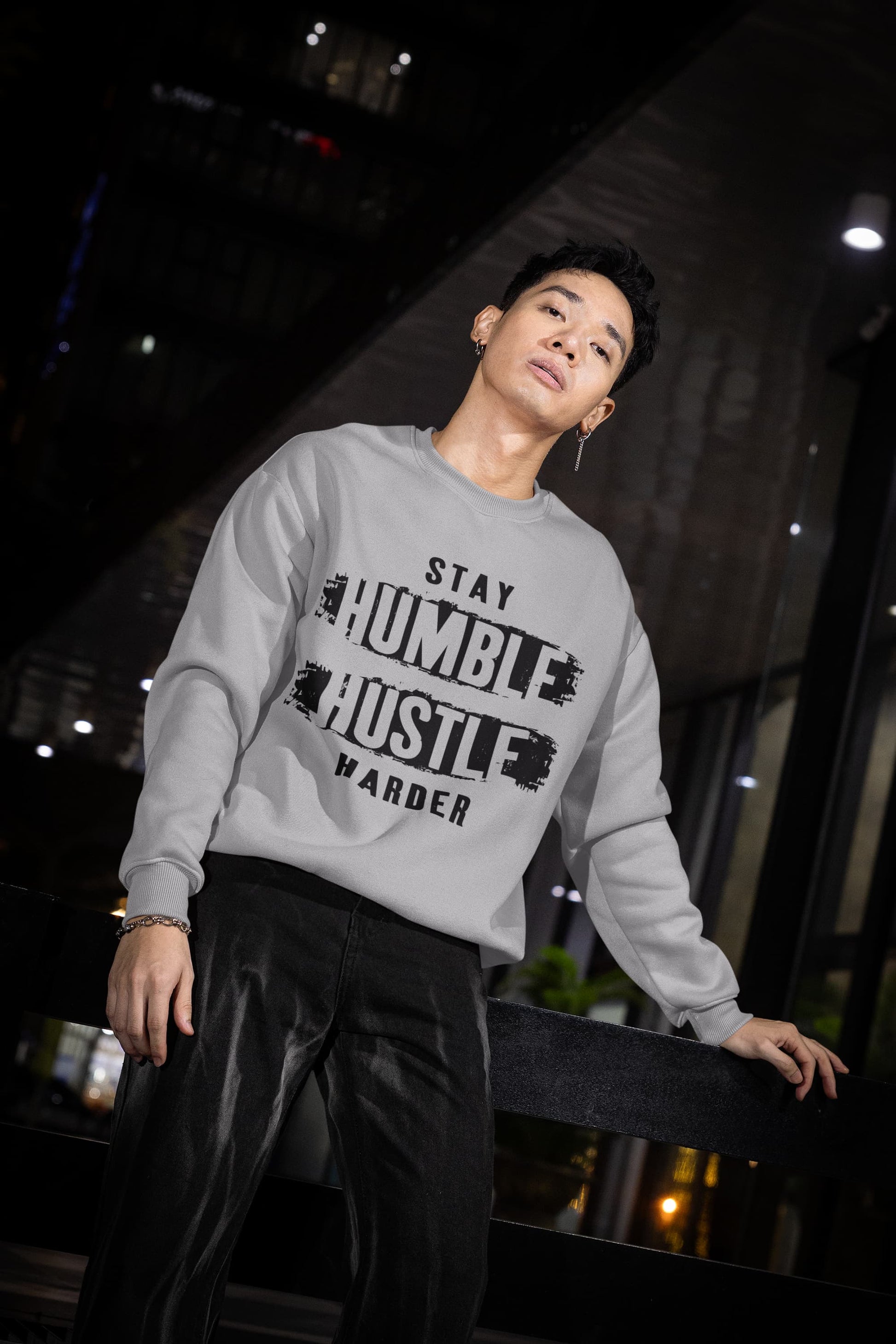 Men's Melange Grey Sweatshirts