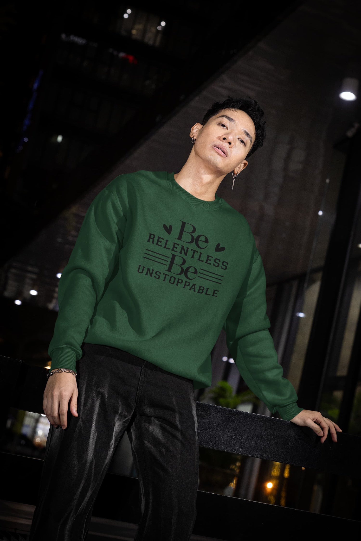 UNISEX OLIVE GREEN SWEATSHIRT