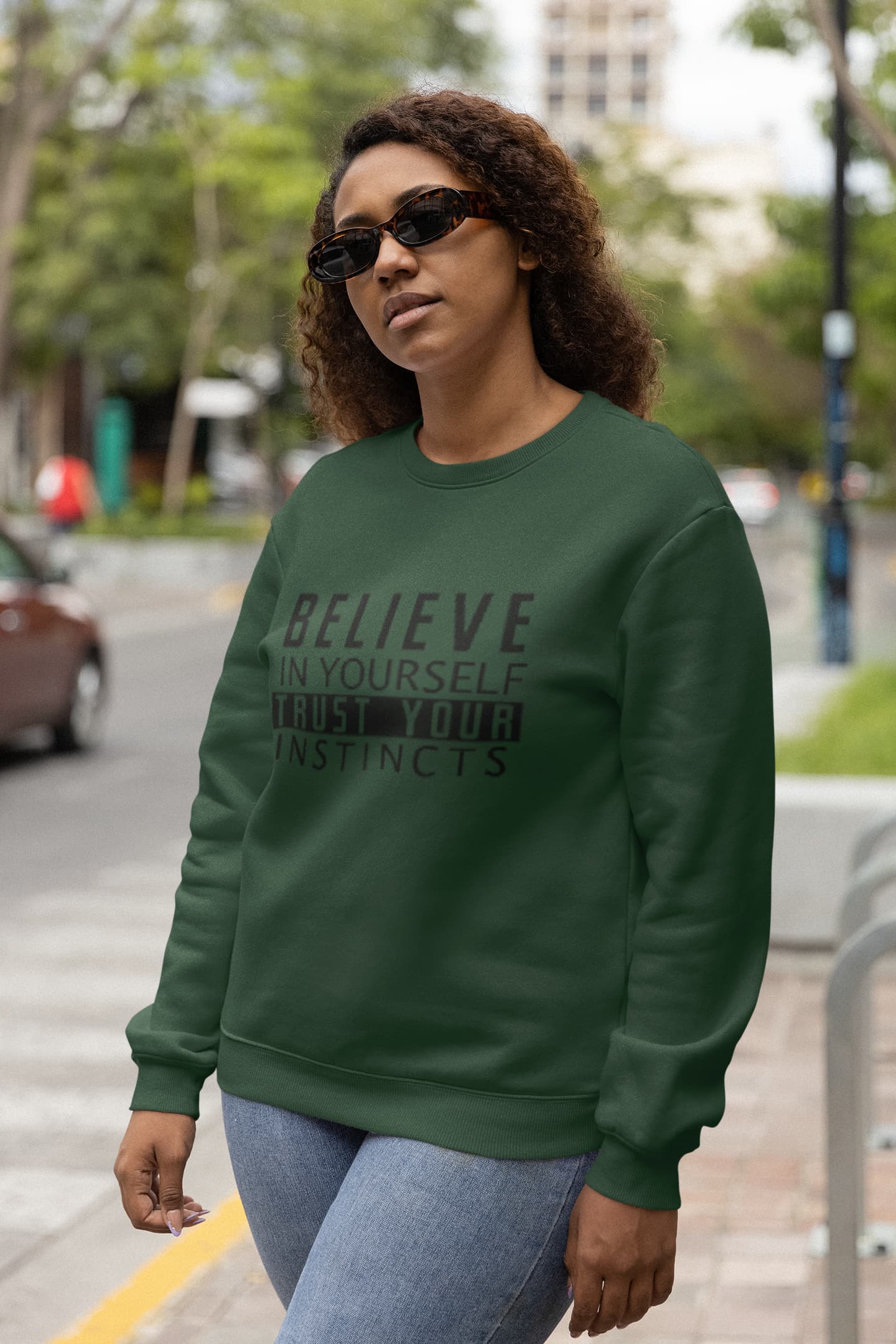 UNISEX OLIVE GREEN SWEATSHIRT