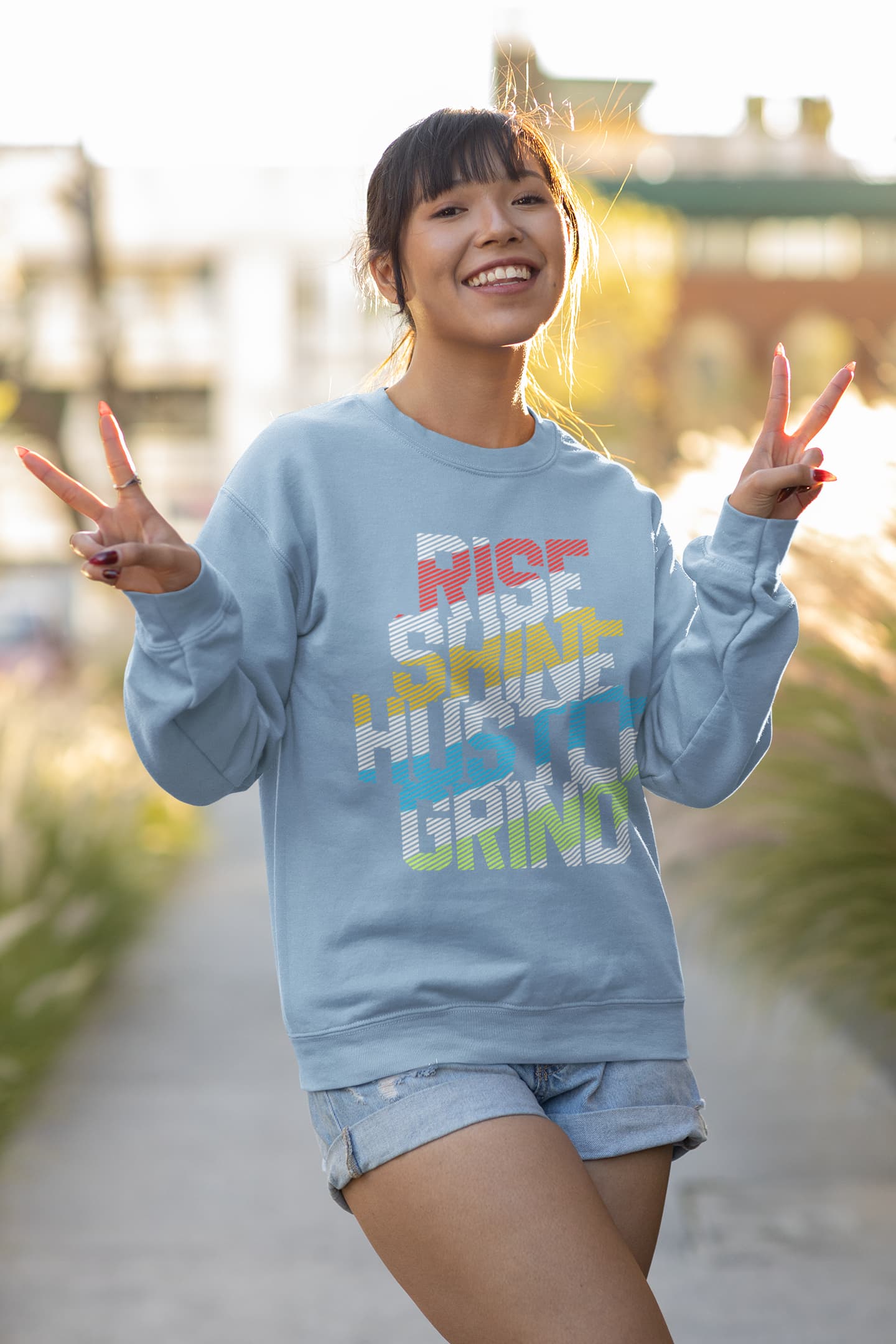 Women's Baby Blue Sweatshirts