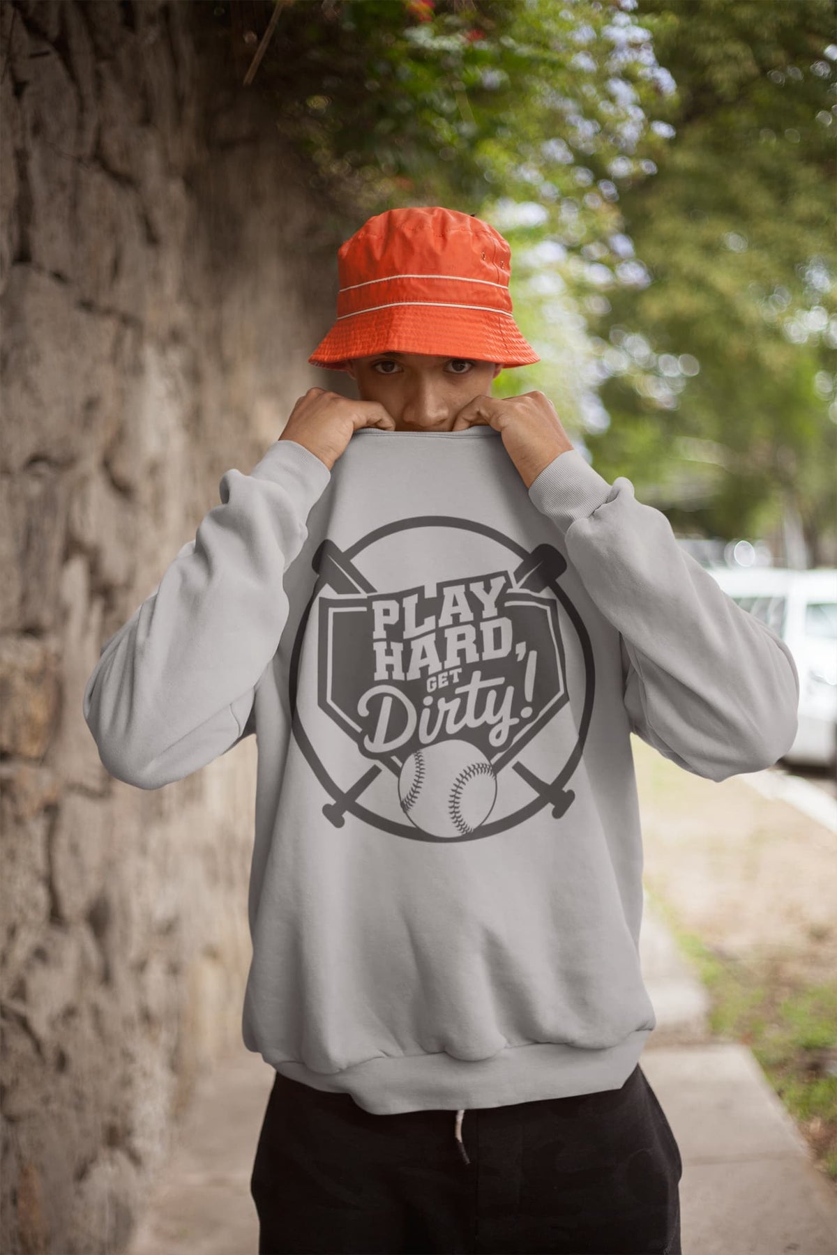 Men's Melange Grey Sweatshirt