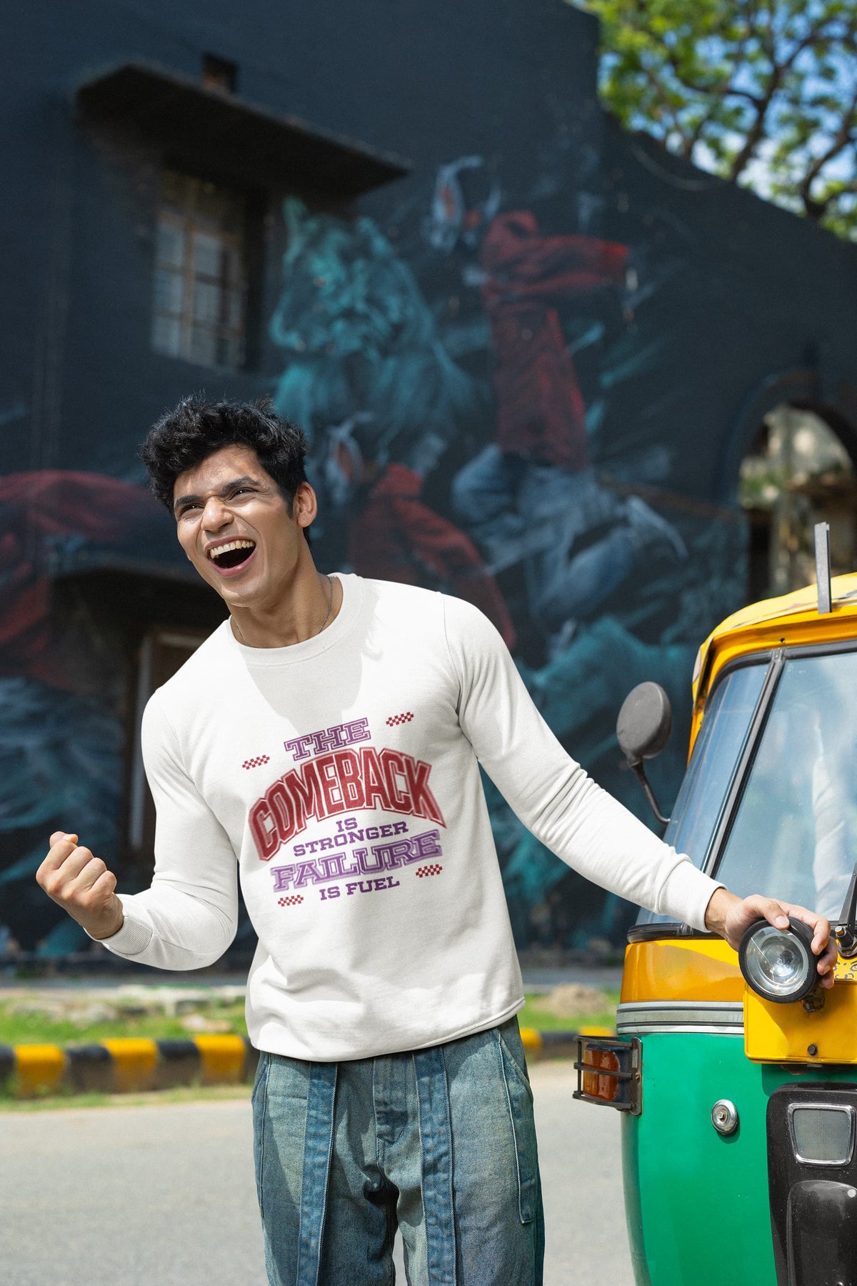 Karavirs® Expand White sweatshirt for men India
