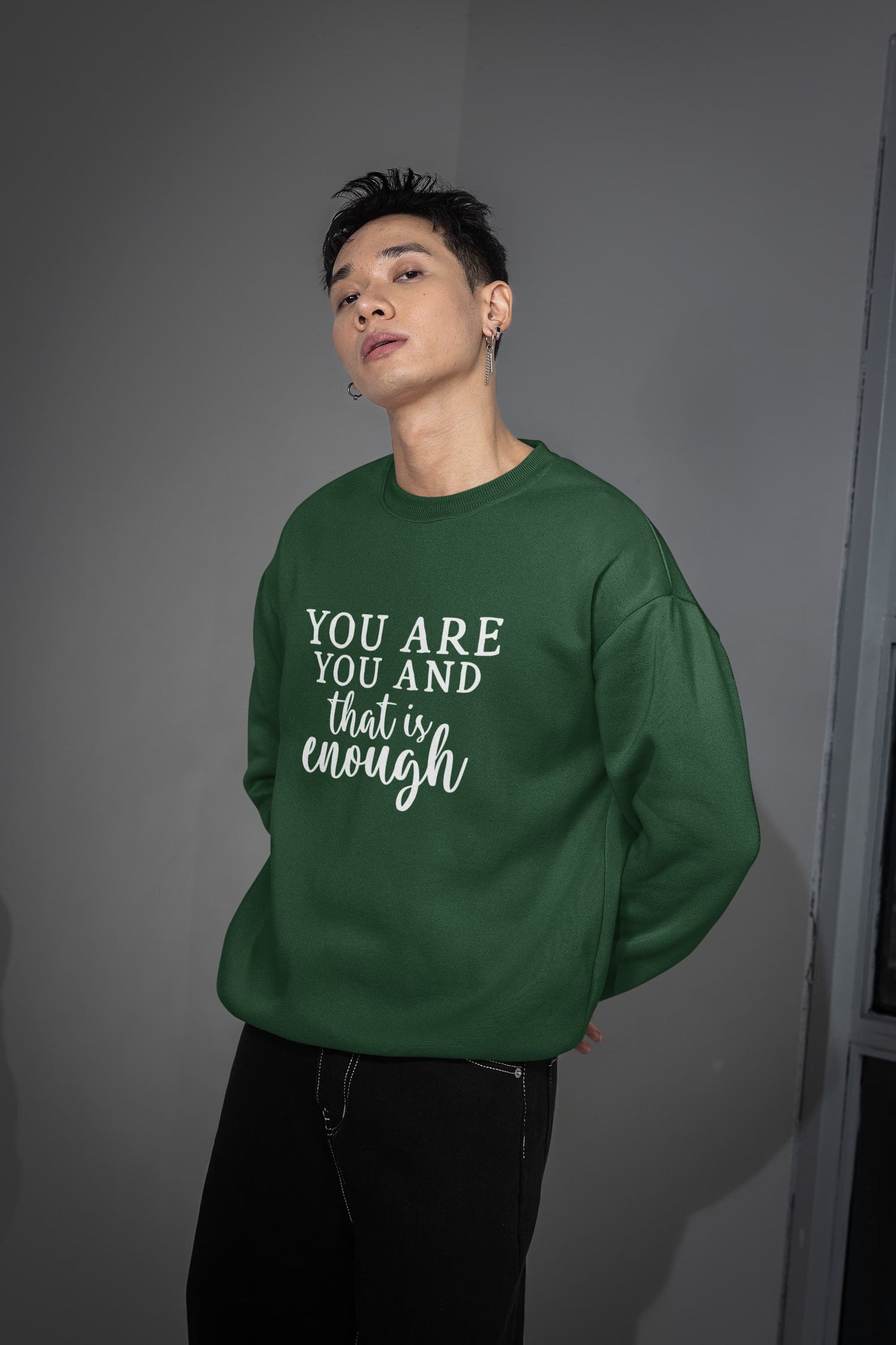UNISEX OLIVE GREEN SWEATSHIRT