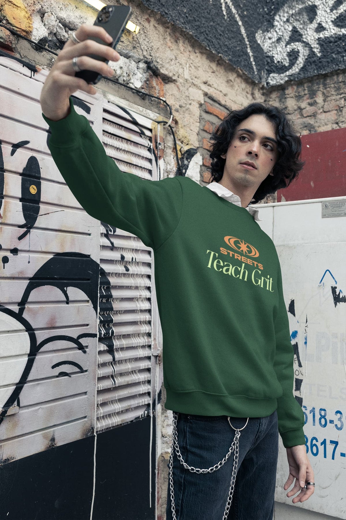 Karavirs® Streets Olive Green sweatshirt for men India