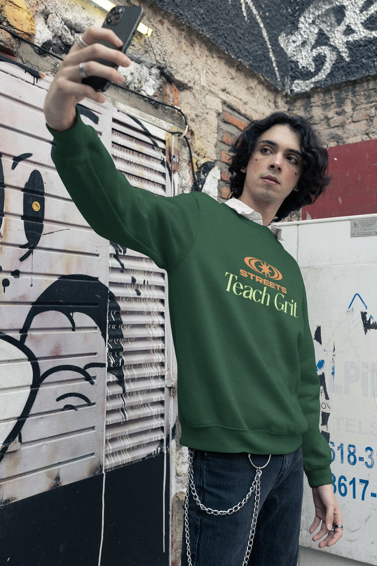 MENS OLIVE GREEN SWEATSHIRT