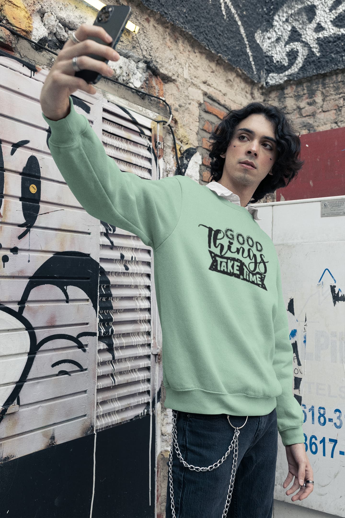 UNISEX MINT GREEN SWEATSHIRT 