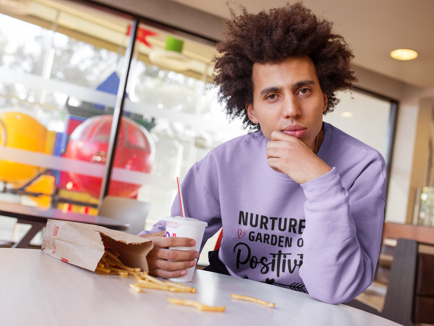 UNISEX IRIS LAVENDER SWEATSHIRT