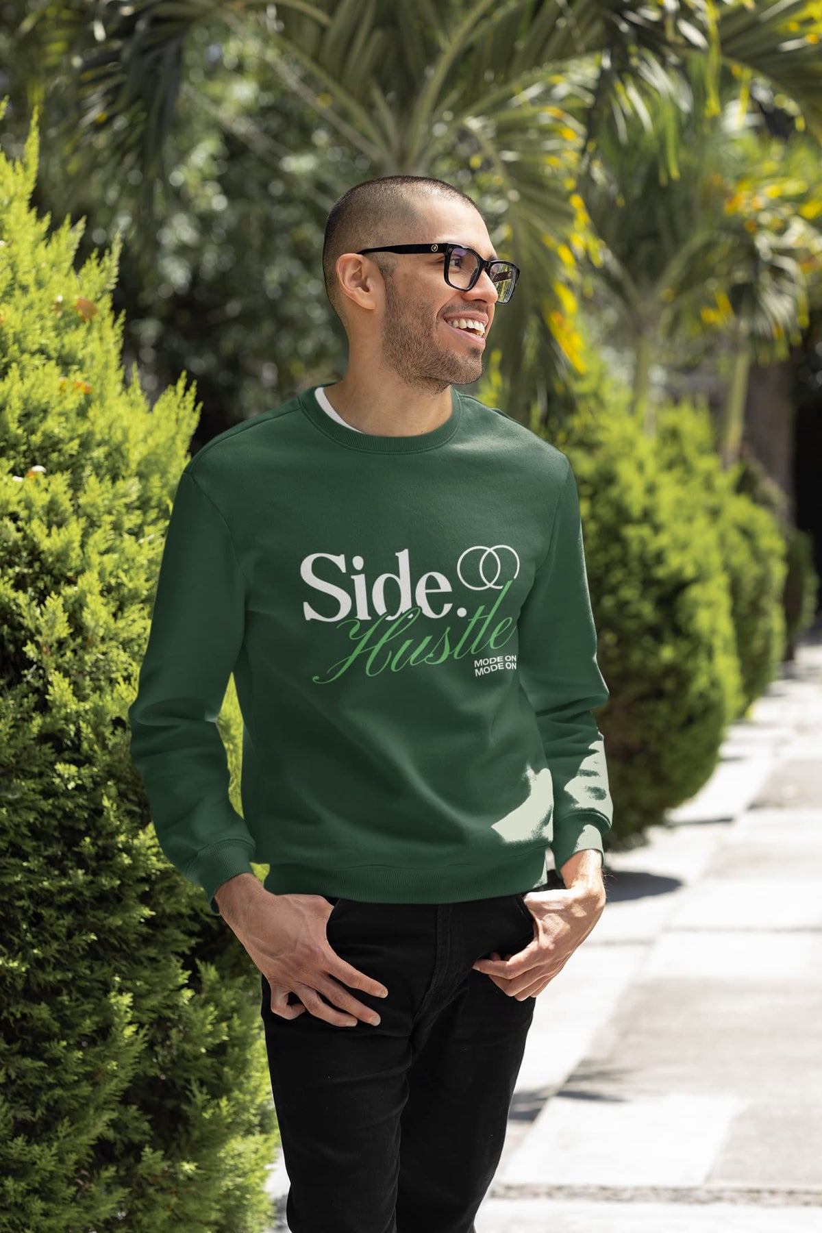 Karavirs® Side Olive Green sweatshirt for men India