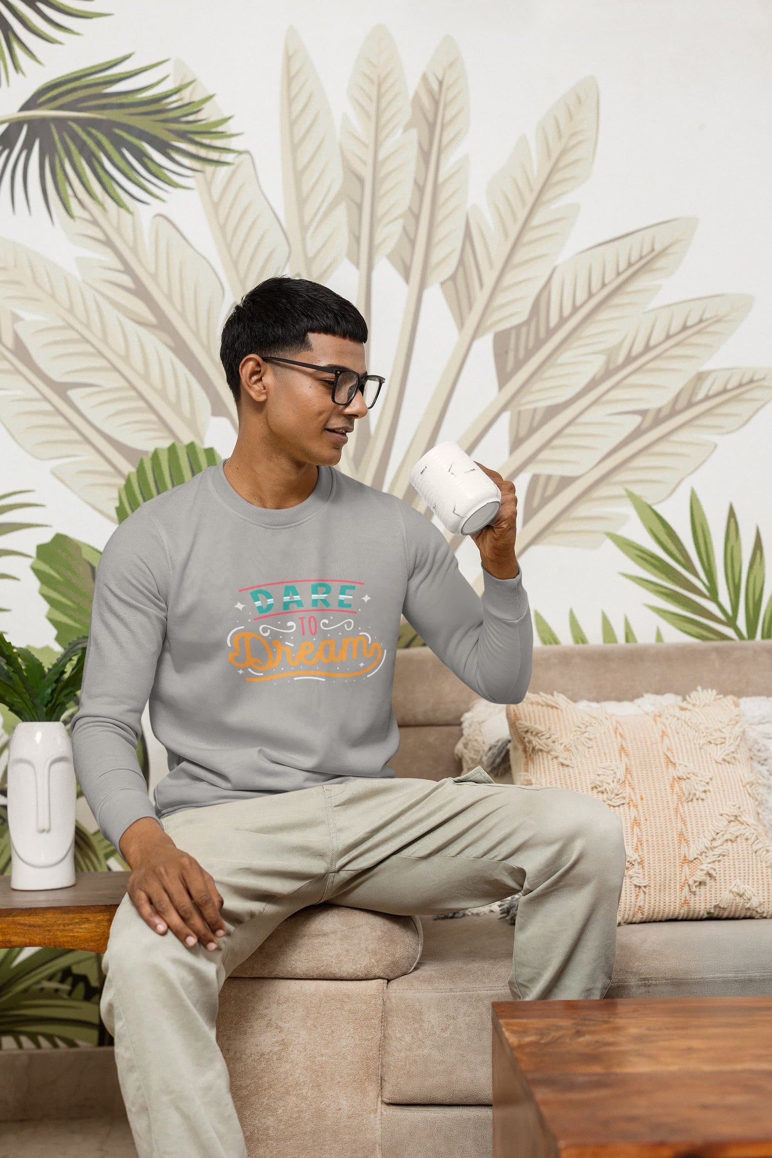 UNISEX MELANGE GREY SWEATSHIRT