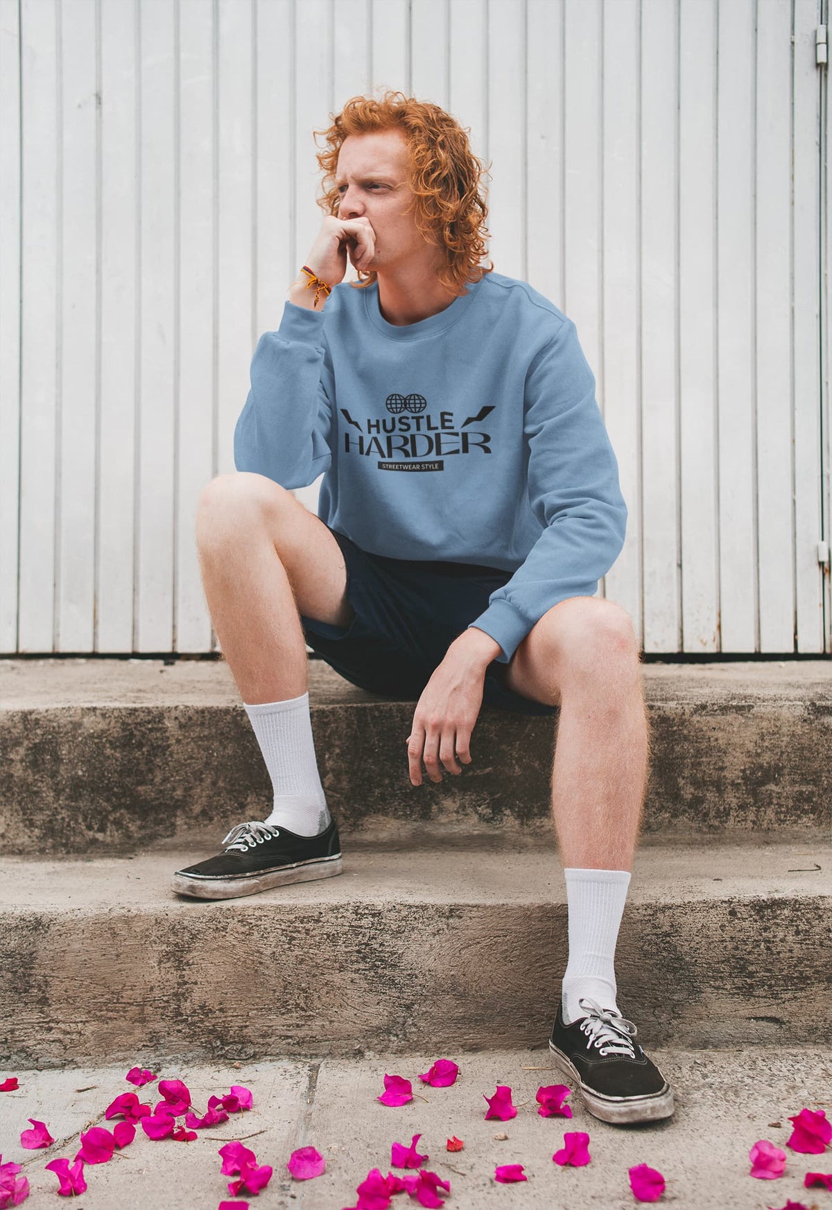 MENS BABY BLUE SWEATSHIRT