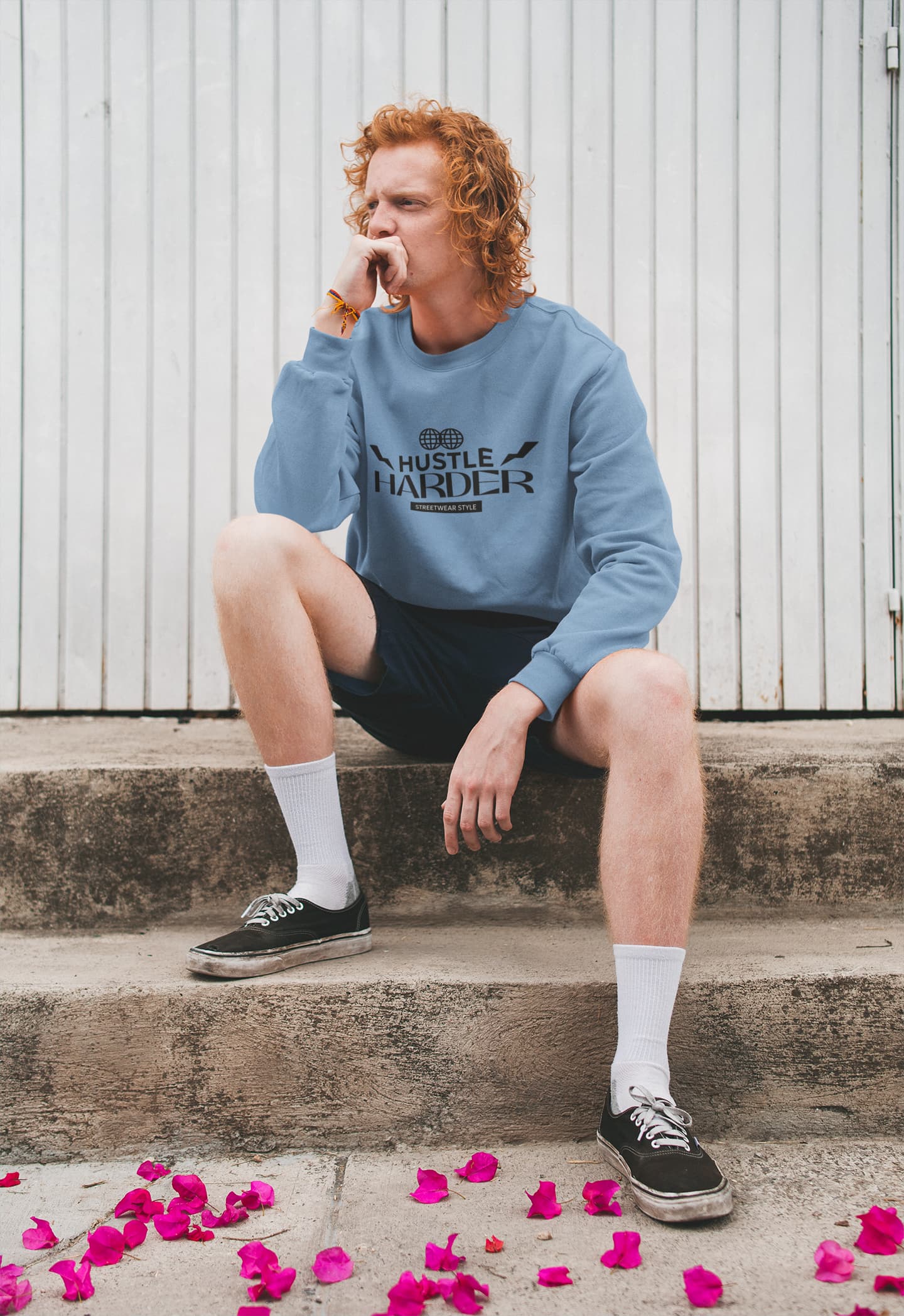 MENS BABY BLUE SWEATSHIRT