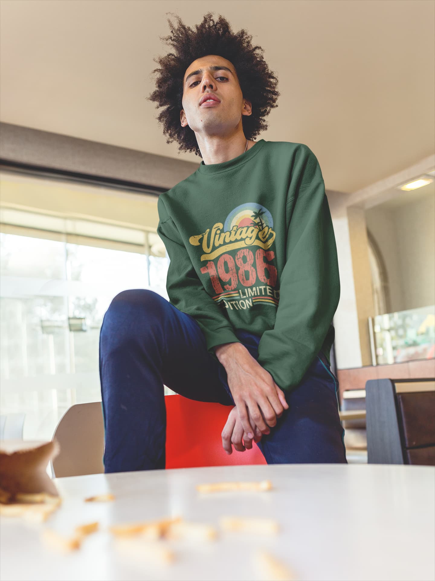 Men's Olive Green Sweatshirt