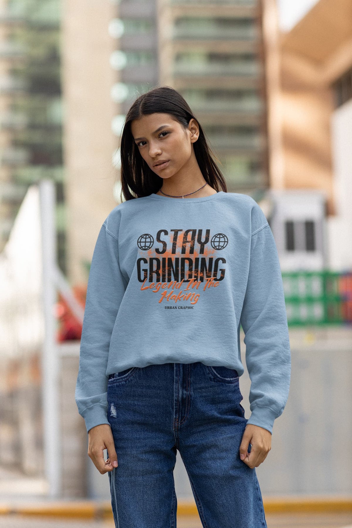 Women's Baby Blue Sweatshirts